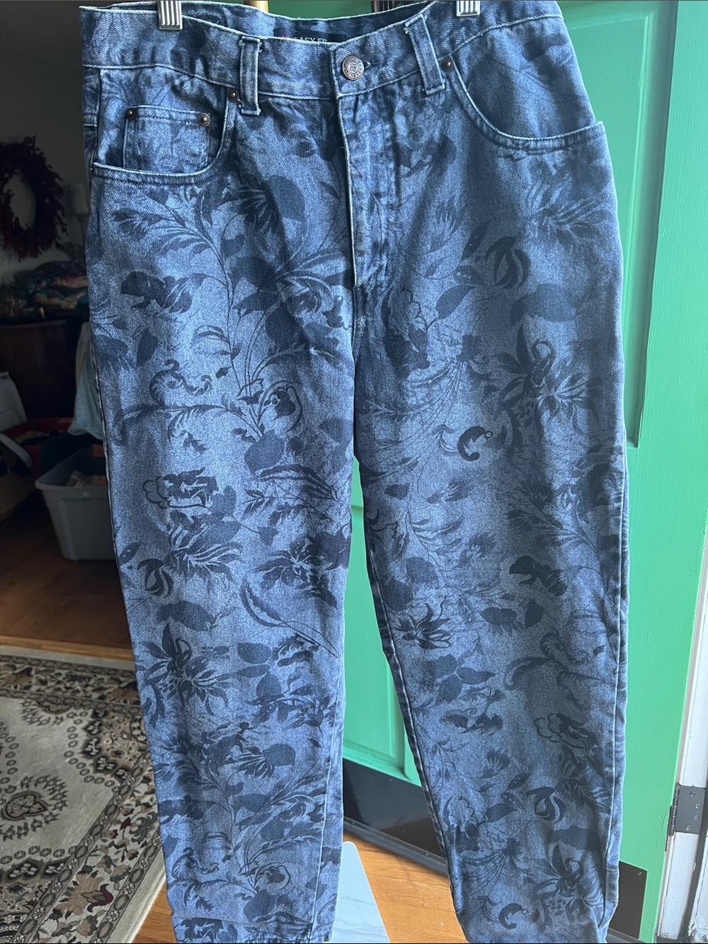 Bill Blass Vintage mom jeans Floral barrel leg  size 8P 💯 cotton - these are 🔥